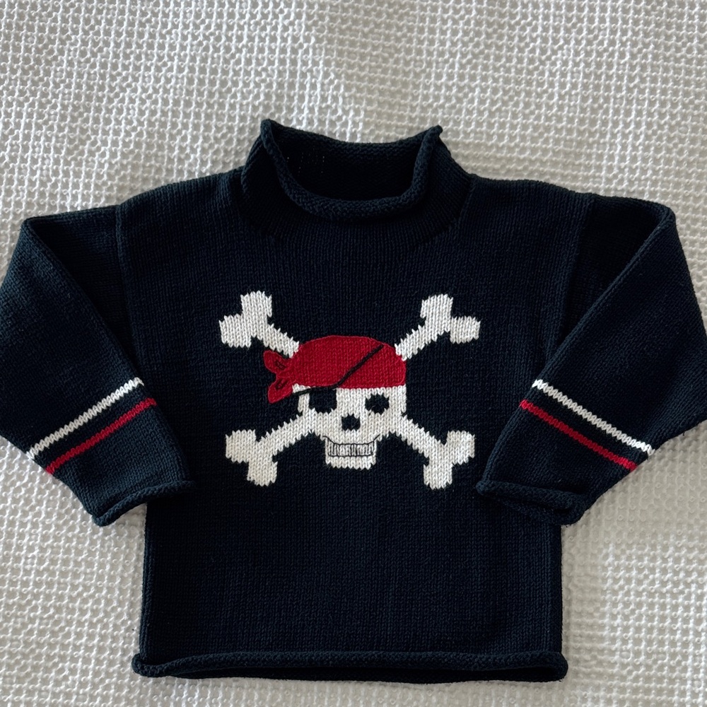 Boys Pirate Chunky knit Sweater, Sz 6